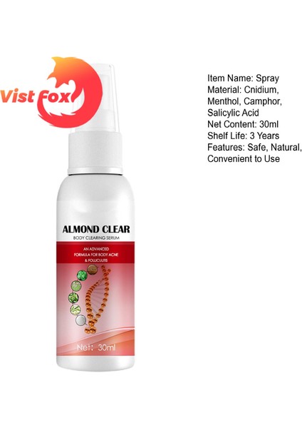 Vist Fox Temizle Vücut Özü Kaşıntıyı Giderir Badem Temizle Vücut Temizleme Özü (Yurt Dışından) modelleri