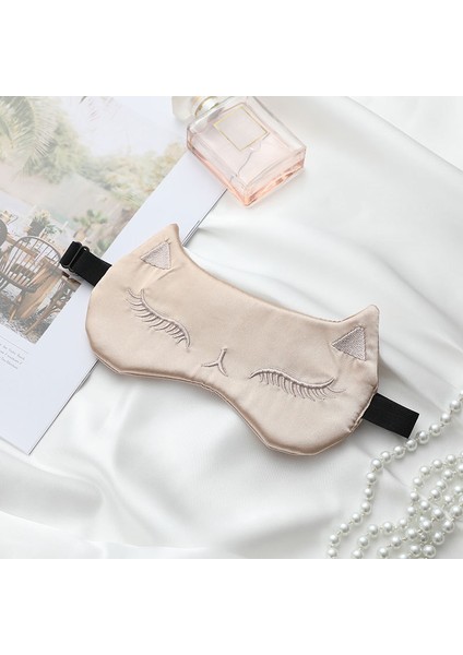 Kedi Uyku Göz Maskeleri Gölgeleme Yama Ayarlanabilir Kapak Seyahat Rahat Rahat Göz Bakımı Araçlarısüt Çay (Süt Çay) (Yurt Dışından)