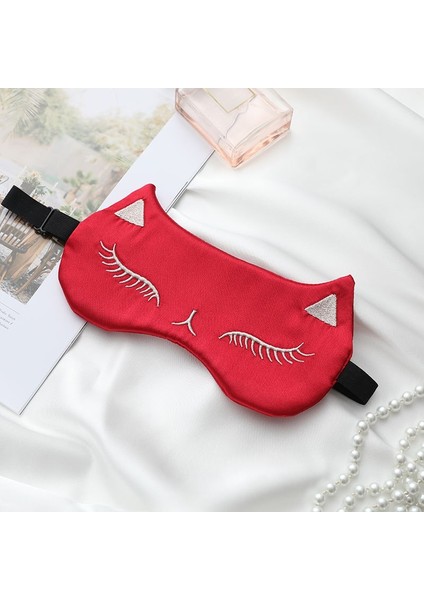 Kedi Uyku Göz Maskeleri Gölgeleme Yama Ayarlanabilir Kapak Seyahat Rahat Rahat Göz Bakımı Araçlarısüt Çay (Süt Çay) (Yurt Dışından) fırsatları