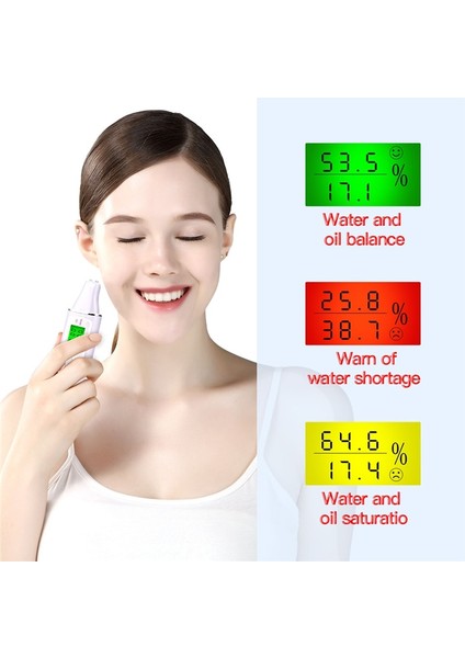 Hassas Cilt Yağı Içeriği Analiz Cihazı LCD Dijital Yüz Cilt Nemi Ölçer Pille Çalışan Cilt Bakımı Test Cihazı Monitör Dedektörü 50PEMBE (Pembe) (Yurt Dışından) fırsatları
