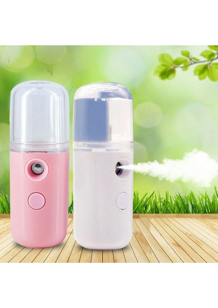 Yüz Nano Su Ikmal Makinesi Silindir Kız Kadın Makyaj Su Sisi Creat Yaz Serin Sulama Beyaz 3*10.5 cm (Yurt Dışından)