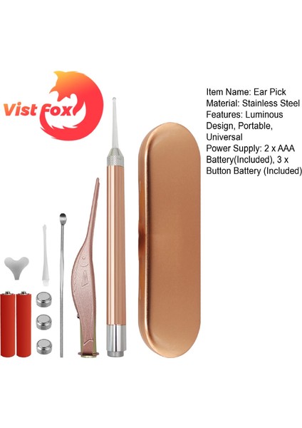 Vist Fox Kulak-Pick Cımbız Katı Kulak Temizleme Aracı Balmumu Küret Sökücü (Yurt Dışından) modelleri