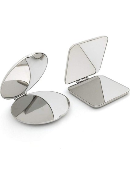 Kırılmaz Paslanmaz Çelik Ultra Ince Katlanır Taşınabilir Ayna Makyaj Kırılmaz Kamp Aynası Kişisel Kullanım, Seyahat (Yurt Dışından)