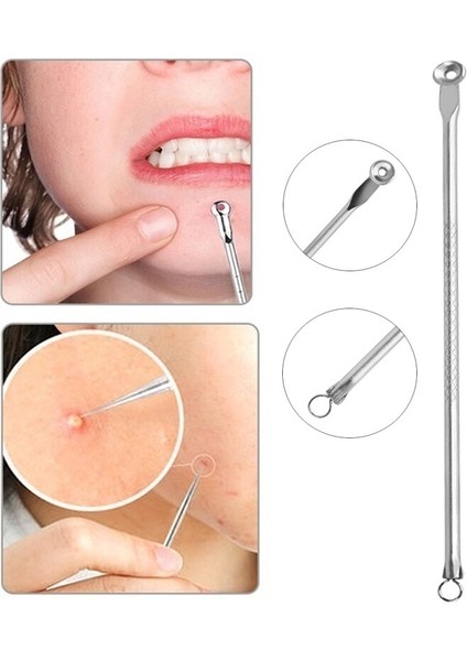 Paslanmaz Çelik Çift Kafa Akne Siyah Nokta Kaldırma Iğnesi Yüz Temizleme Akne Iğneleri Akne Lekeleri Sökücü Cilt Bakım Araçları (Yurt Dışından) fiyatları
