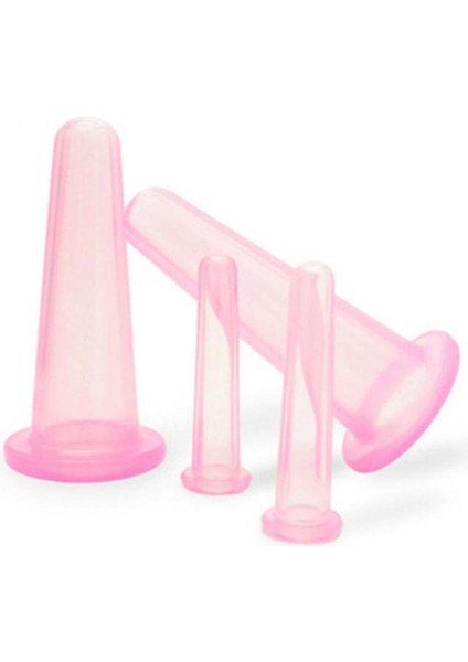Parça/set Sil Vantuzlu Pratik Vakumlu Yüz Masaj Bardağı - Pembe (Yurt Dışından)