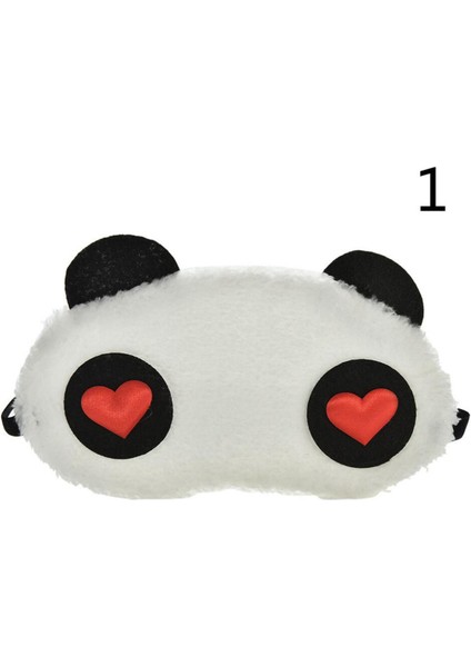 Sevimli Yüz Beyaz Panda Göz Maskesi Siperliği Gölgeleme Uyku Pamuk Gözlük Göz Maskesi Uyku Maskesi Göz Kapağı 3 Stiller Kırmızı Kalp 1 (Kırmızı Kalp 1) (Yurt Dışından)