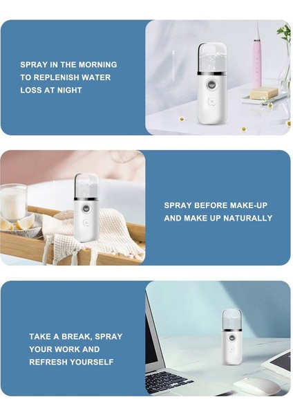 Mini 25 ml Yüz Buharlı Nemlendirici Mist USB Yüz R Kişisel Yüz Bakımı Için Beyaz 39*30*95MM (Yurt Dışından) indirimleri