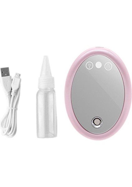 LED Makyaj Aynası Güzellik Su Sayacı Pembe ile Soğuk Sprey USB Nano (Yurt Dışından)