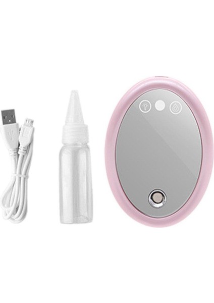 LED Makyaj Aynası Güzellik Su Sayacı Pembe ile Soğuk Sprey USB Nano (Yurt Dışından)