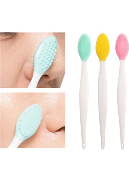 Güzellik Cilt Bakımı Yıkama Yüz Silikon Fırça Peeling Burun Temizleyici Siyah Nokta Temizleme Fırçası Aracı Leke Yüz Fırçalama Masajı (Yurt Dışından)