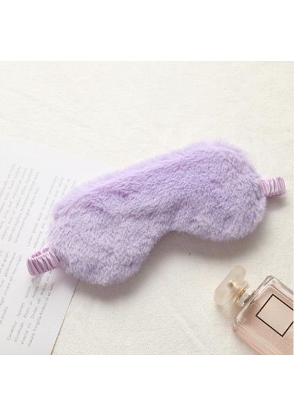 Yumuşak Peluş Uyku Göz Kapağı Maskesi Uyku Maskesi Göz Kapağı Tavşan Peluş Sevimli Uyku Göz Bandı Şekerleme Göz Gölge Siperliği Yardım Sleepingpurple (Mor) (Yurt Dışından)