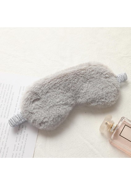 Yumuşak Peluş Uyku Göz Kapağı Maskesi Uyku Maskesi Göz Kapağı Tavşan Peluş Sevimli Uyku Göz Bandı Şekerleme Göz Gölge Siperliği Yardım Sleepinggray (Gri) (Yurt Dışından)