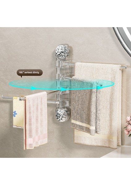 Banyo Depolama Duvara Monte Plastik Vantuz Deliksiz Paslanmaz Çelik Katlanabilir Havlu Askısı (Yurt Dışından) fiyatları