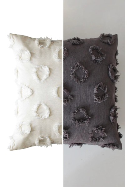 Tüylü ve Desenli Yumuşacık Kırlent - 40 x 40 cm Dekoratif ve Kullanışlı Kırlent Kılıfı