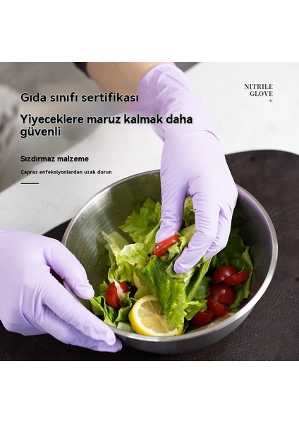 Mutfak Bulaşık Yıkama Ev Işleri Gıda Sınıfı Tek Kullanımlık Kalınlaşma Temizlik Dayanıklı Eldiven (Yurt Dışından)