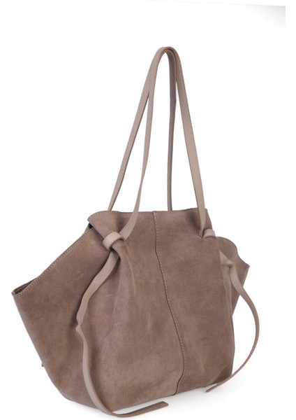 Ange Geniş Hacimli Deri Süet Omuz Çantası fiyatları