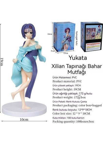 19 cm Lian Tapınağı Bahar Sebze Yukata El Yapımı Model Süs Eşyaları (Yurt Dışından)