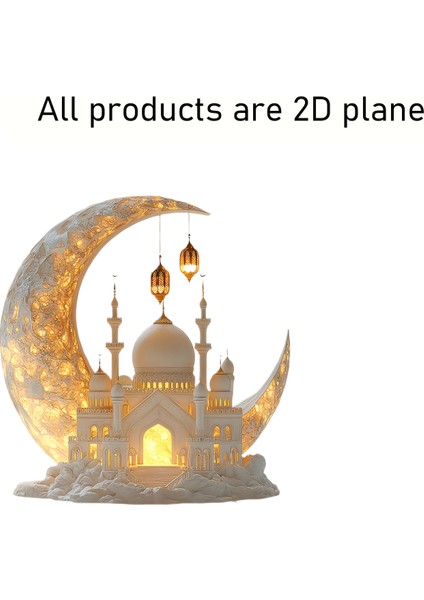 Ayın Kenarında Kale 2d Akrilik Ev Süslemeleri (Yurt Dışından)