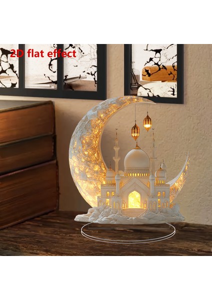 Ayın Kenarında Kale 2d Akrilik Ev Süslemeleri (Yurt Dışından) fiyatları