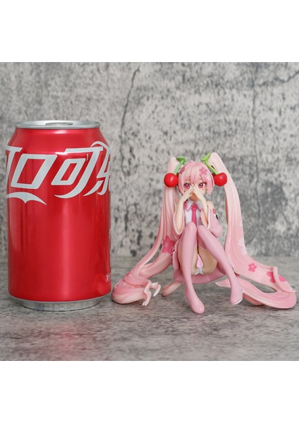 8 cm Hatsune Miku El Yapımı Oturma Pozisyonu Sakura Hatsune Iki Boyutlu Güzellik Kız Masaüstü Süsleri (Yurt Dışından)