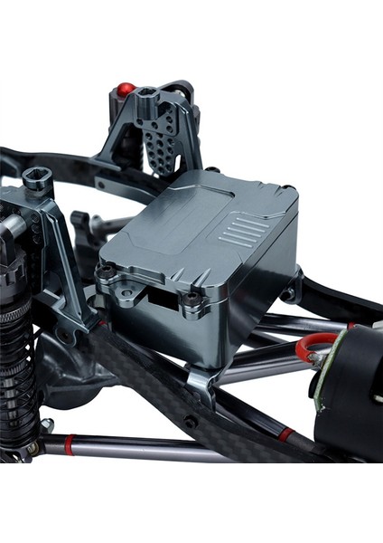 Alıcı Kutusu Esc Kutusu SCX10 1/10 Rc Paletli Araç Için, Kırmızı (Yurt Dışından)