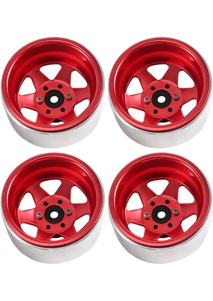 Ofset -8.9mm Metal 1.9 Inç Beadlock Jant Göbeği, Kırmızı (Yurt Dışından)
