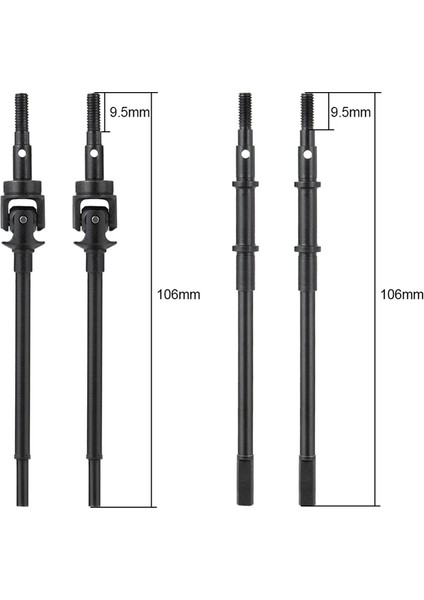Çelik Metal Ön ve Arka Aks Tahrik Mili Cvd Axial SCX10 Iı Için (Yurt Dışından)