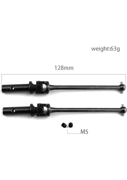 2 Adet Metal Ön Tahrik Mili Cvd Tahrik Mili 312809 1/8 Rc Araba Için (Yurt Dışından)