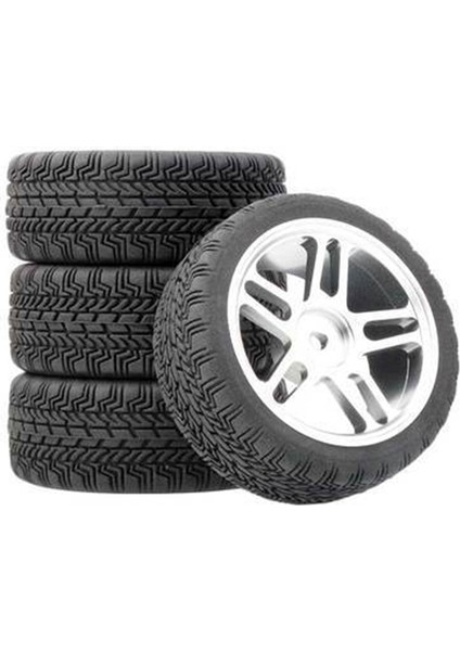 Rs4 FW06 D4 1/10 Tekerlek Düz Spor Araba Genel Yarış Lastiği, Gümüş (Yurt Dışından)