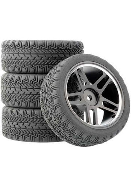 Rs4 FW06 D4 1/10 Tekerlek Düz Spor Araba Genel Yarış Lastiği, Gümüş (Yurt Dışından)