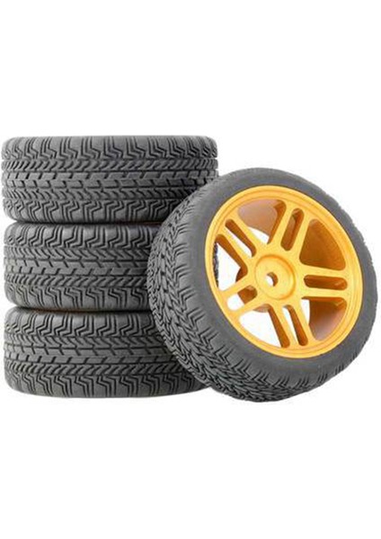 Rs4 FW06 D4 1/10 Tekerlek Düz Spor Araba Genel Yarış Lastiği, Gümüş (Yurt Dışından)