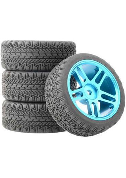 Rs4 FW06 D4 1/10 Tekerlek Düz Spor Araba Genel Yarış Lastiği, Gümüş (Yurt Dışından)