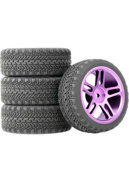Rs4 FW06 D4 1/10 Tekerlek Düz Spor Araba Genel Yarış Lastiği, Gümüş (Yurt Dışından)