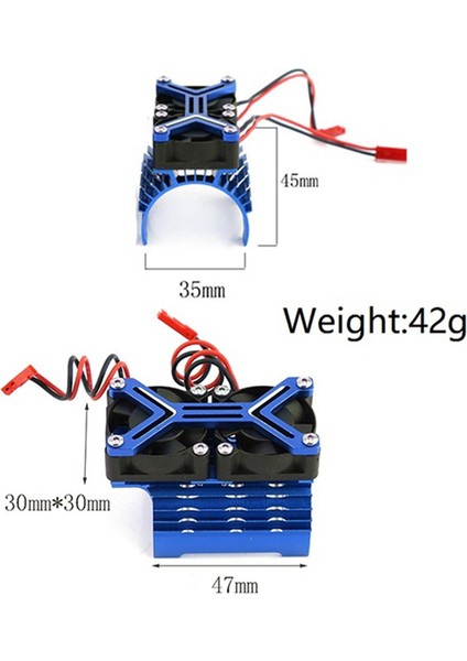 3660 Motor Isı Emici Soğutma Fanı 1/8 1/10 SCX10 Trx4, 2 (Yurt Dışından)
