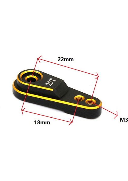 1/10 Rc Araba Powerhd SCX10 Için 2 Adet 25T Servo Kolu, 3 (Yurt Dışından)