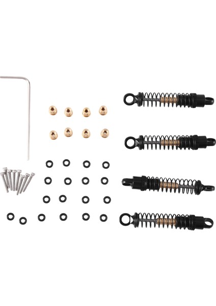4 Adet 40MM Metal Yağ Damperi,siyah (Yurt Dışından)