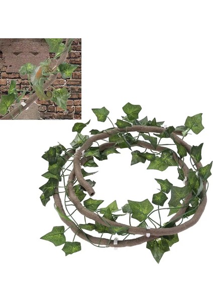 Sürüngen Bend-A-Branch Asmaları Esnek Yapraklar Evcil Hayvan Yaşam Alanı Dekoru (Yurt Dışından)