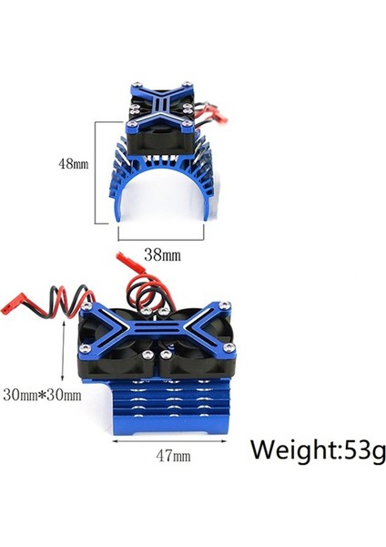 Çift Soğutma Fanı 4068 4082 Isı Emici 40-42MM 1/7 Arrma Için, 1 (Yurt Dışından)