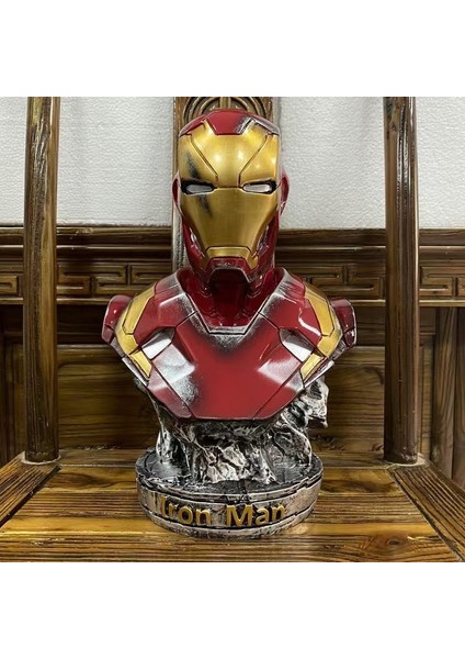 Büyük Boy Marvel's Iron Man Black Panther Büstü Model Figür El Kuklası (Yurt Dışından)