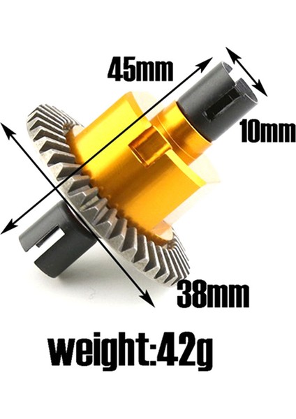 94106 94107 1/10 Rc Araba Için Tüm Metal Diferansiyel 02024, Sarı (Yurt Dışından)