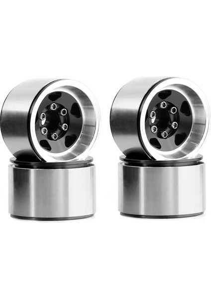 4 Adet 1.0 Inç Jantlar Rc Paletli Araba SCX24 1/18 TRX4M, Siyah (Yurt Dışından)