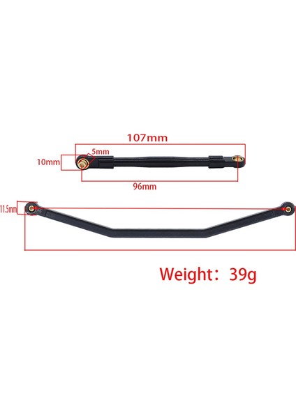 Axıal RBX10 Ryft 1/10 Rc Paletli Araba Için Servo Bağlantı Çubuğu, Kırmızı (Yurt Dışından)