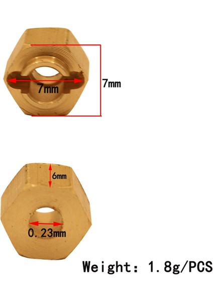 4 Adet Genişletilmiş Tekerlek Altıgen Göbeği 9750 TRX4M -4m 1/18 Rc, 2 (Yurt Dışından)