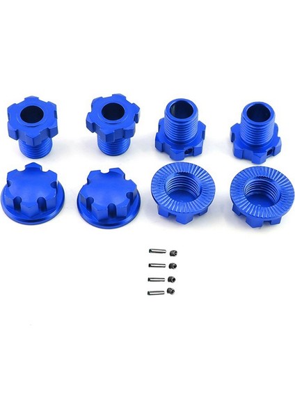 Metal 17MM Yivli Tekerlek Altıgen Göbek Adaptörü 8654, Mavi (Yurt Dışından)