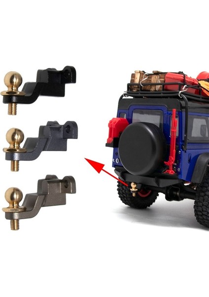 TRX4M 1/18 Araba Için Arka Tampon Çekme Römork Kancası, Siyah (Yurt Dışından)
