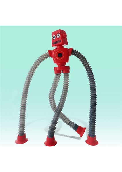4 Adet Teleskopik Vakumlu Robot Oyuncak Işıksız (Yurt Dışından)