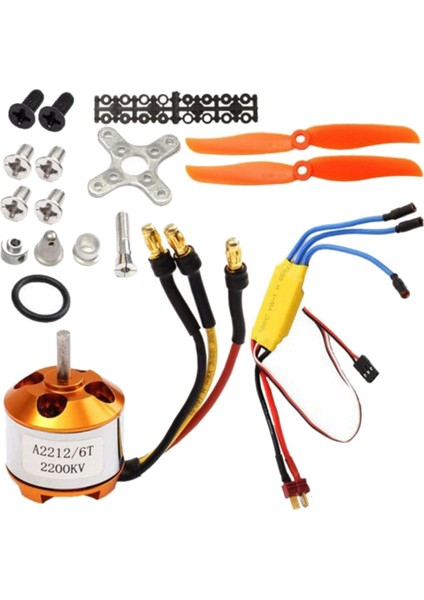 2212 2200KV MOTOR+30A ESC+6035 Pervane+Koruyucu Rc Uçak Için (Yurt Dışından)