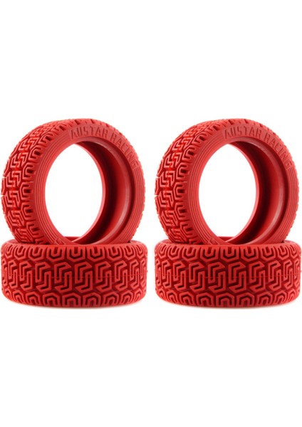 4 Adet 68MM 1/10 Rc Yolda Drift Tur Arabası Lastik Tekerlek, Kırmızı (Yurt Dışından)