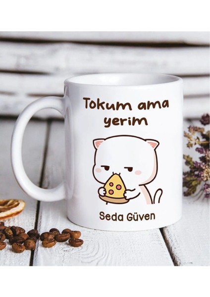 Baskılı Kupa Bardak [isminize Özel] Kedicik