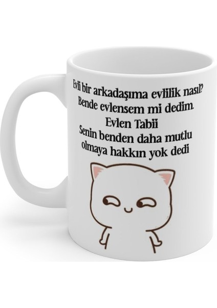 Mochi Cat Efsane Sözler Baskılı Kupa